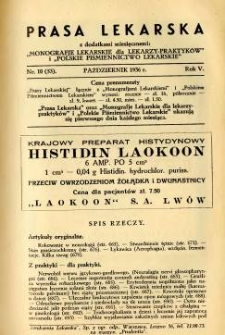 Prasa Lekarska 1936 R.5 nr 10
