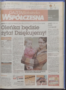 Gazeta Wsp&oacute;łczesna 2007, nr 186
