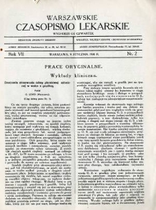 Warszawskie Czasopismo Lekarskie 1930 R.7 nr 2