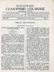 Warszawskie Czasopismo Lekarskie 1930 R.7 nr 3