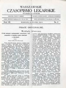 Warszawskie Czasopismo Lekarskie 1930 R.7 nr 4