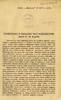 O rokowaniu w zapaleniu płuc włóknikowem