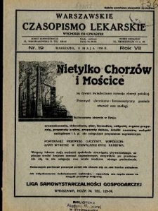 Warszawskie Czasopismo Lekarskie 1930 R.7 nr 19