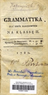 Grammatyka dla szkół narodowych na klassę II.