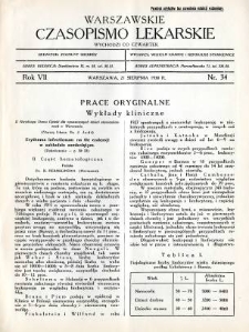 Warszawskie Czasopismo Lekarskie 1930 R.7 nr 34