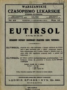 Warszawskie Czasopismo Lekarskie 1930 R.7 nr 43