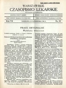 Warszawskie Czasopismo Lekarskie 1930 R.7 nr 44
