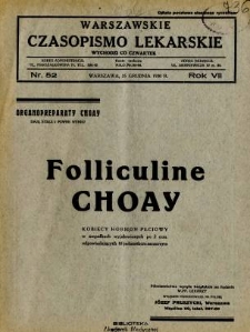 Warszawskie Czasopismo Lekarskie 1930 R.7 nr 52