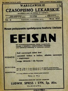 Warszawskie Czasopismo Lekarskie 1937 R.14 nr 2