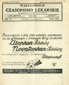 Warszawskie Czasopismo Lekarskie 1937 R.14 nr 4