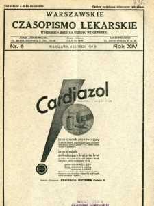 Warszawskie Czasopismo Lekarskie 1937 R.14 nr 5