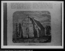 Wizna, fotokopia grafiki z 1870 r. przedstawiającej kościół św. Jana Chrzciciela