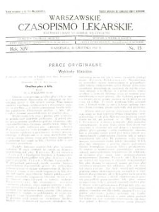 Warszawskie Czasopismo Lekarskie 1937 R.14 nr 15