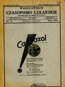 Warszawskie Czasopismo Lekarskie 1937 R.14 nr 17