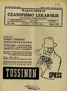 Warszawskie Czasopismo Lekarskie 1937 R.14 nr 36