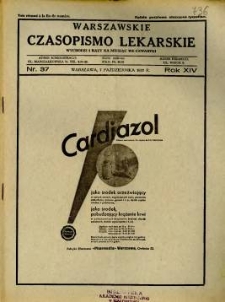 Warszawskie Czasopismo Lekarskie 1937 R.14 nr 37