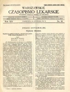Warszawskie Czasopismo Lekarskie 1937 R.14 nr 44