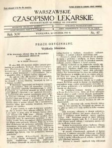 Warszawskie Czasopismo Lekarskie 1937 R.14 nr 47
