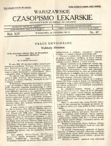 Warszawskie Czasopismo Lekarskie 1937 R.14 nr 47