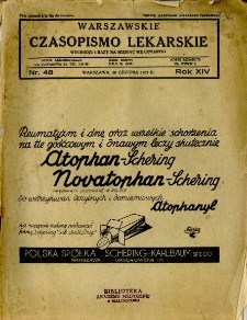 Warszawskie Czasopismo Lekarskie 1937 R.14 nr 48