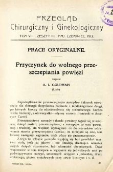 Przegląd Chirurgiczny i Ginekologiczny 1913 T.8 z.3