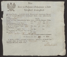 Kwit na Podymne i Półpodymne z Dóbr Wieyskich Królewskich