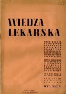 Wiedza Lekarska 1939 R.13 nr 1