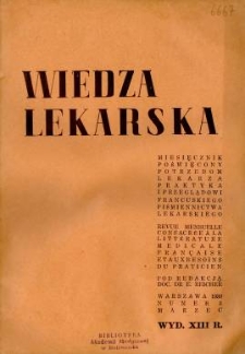 Wiedza Lekarska 1939 R.13 nr 3