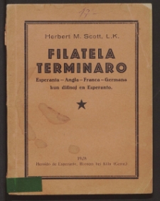 Filatela terminaro : Esperanta - Angla - Franca - German : kun difinoj en Esperanto