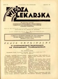 Wiedza Lekarska 1935 R.9 z.4