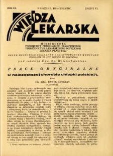 Wiedza Lekarska 1935 R.9 z.6