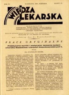 Wiedza Lekarska 1935 R.9 z.9