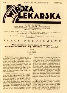 Wiedza Lekarska 1935 R.9 z.10