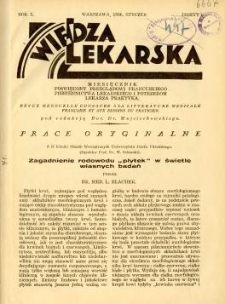 Wiedza Lekarska 1936 R.10 z.1