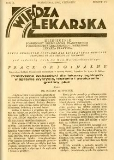 Wiedza Lekarska 1936 R.10 z.6