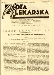 Wiedza Lekarska 1936 R.10 z.9