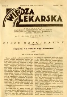 Wiedza Lekarska 1936 R.10 z.12
