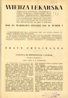 Wiedza Lekarska 1937 R.11 nr 1