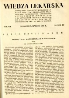 Wiedza Lekarska 1938 R.12 nr 3