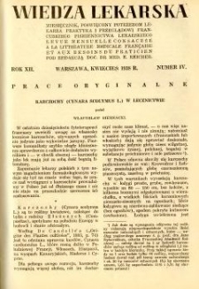 Wiedza Lekarska 1938 R.12 nr 4