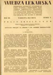 Wiedza Lekarska 1938 R.12 nr 5