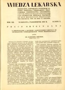 Wiedza Lekarska 1938 R.12 nr 10