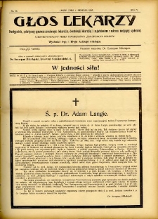 Głos Lekarzy 1907 R.5 nr 15