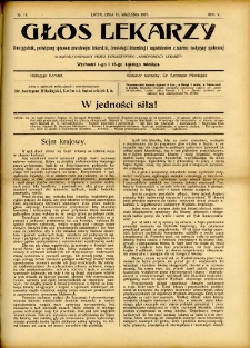 Głos Lekarzy 1907 R.5 nr 18