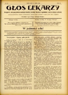 Głos Lekarzy 1908 R.6 nr 14