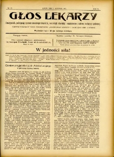 Głos Lekarzy 1908 R.6 nr 15