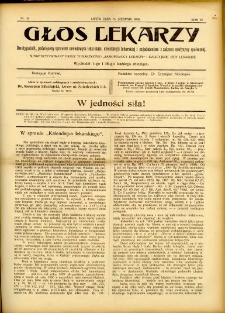 Głos Lekarzy 1908 R.6 nr 16