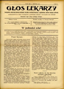 Głos Lekarzy 1908 R.6 nr 18