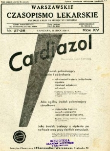 Warszawskie Czasopismo Lekarskie 1938 R.15 nr 27-28