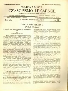 Warszawskie Czasopismo Lekarskie 1938 R.15 nr 37